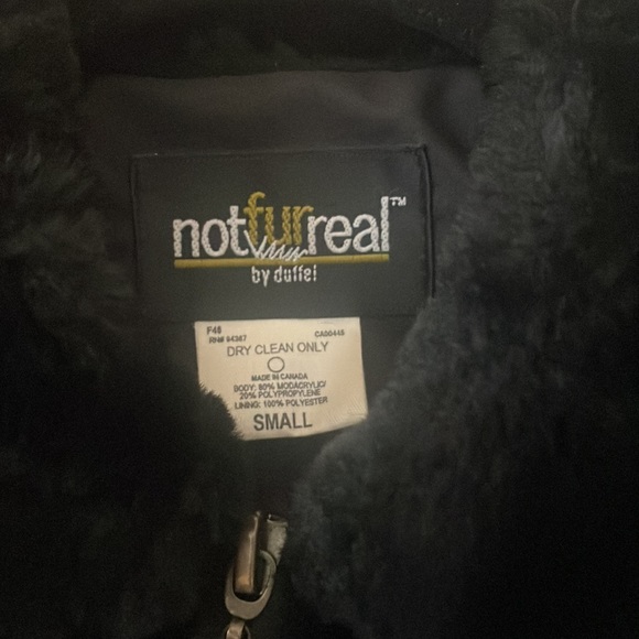Not Fur Real by Duffel | Women’s Black Diamond Faux Fur Jacket - Picture 5 of 6